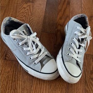 Converse Gray and White Low-Top Sneakers